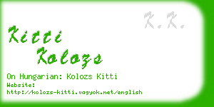 kitti kolozs business card